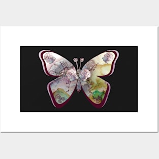 Celtic Ink Butterfly rose Posters and Art